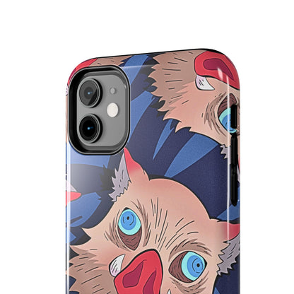 Inosuke Hashibira Head Pattern Tough Phone Case | Anime - Demon Slayer