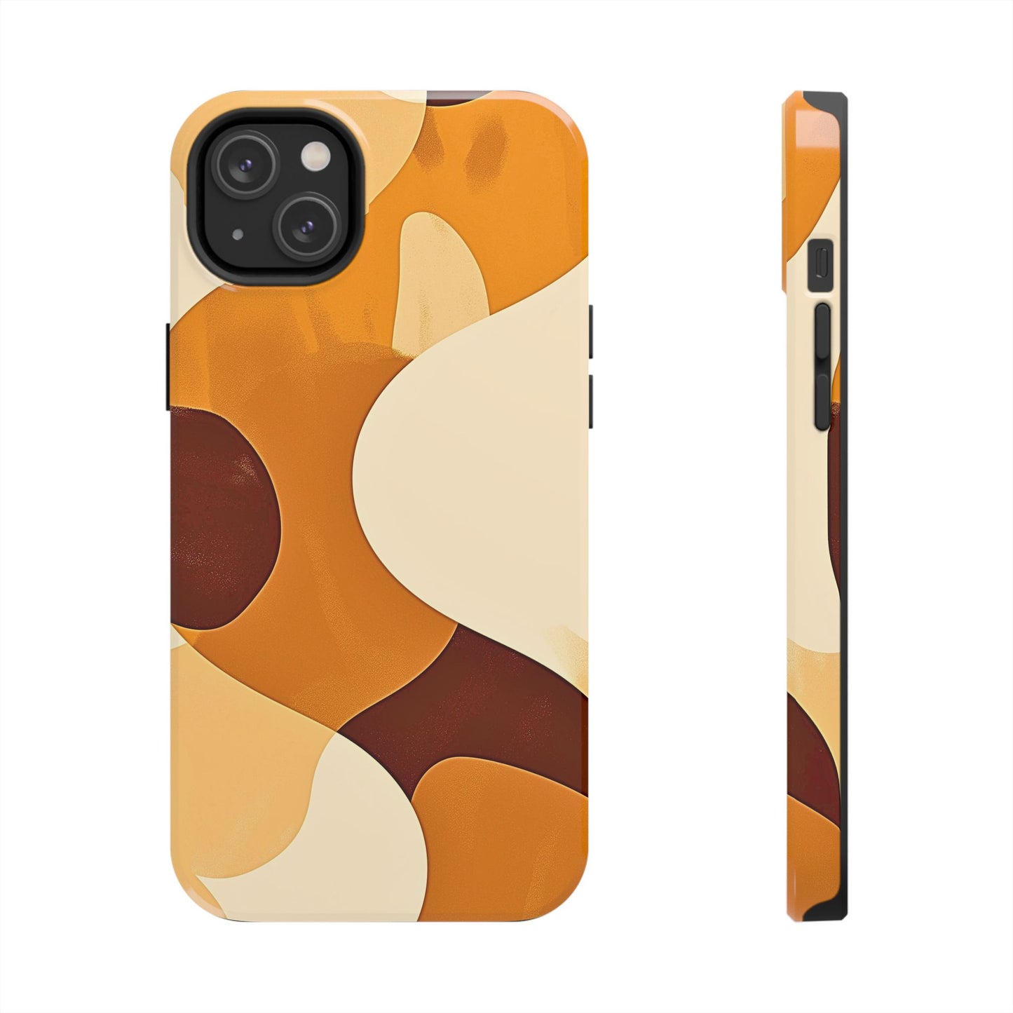 Funda/Cubierta resistente para teléfono con diseño en beige y marrón Earth Harmony | Estética