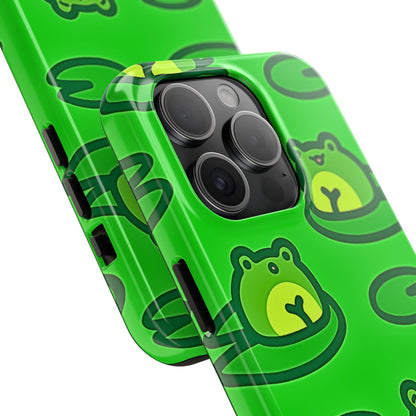 Cute Green Frogs Pattern Tough Phone Case | Animals