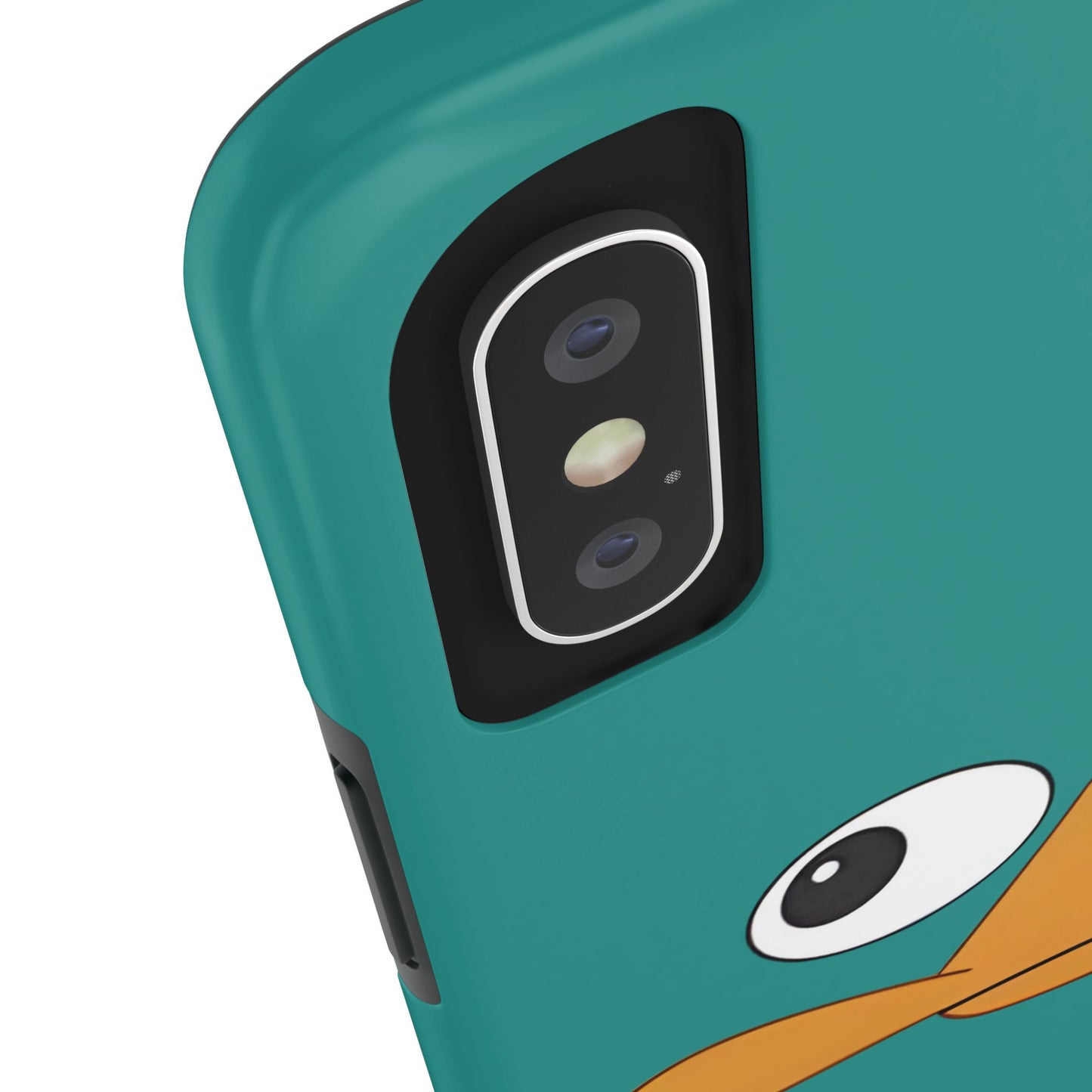 Phineas and Ferb Perry Platypus Eyes Teal Expression Tough Phone Case | Cartoon
