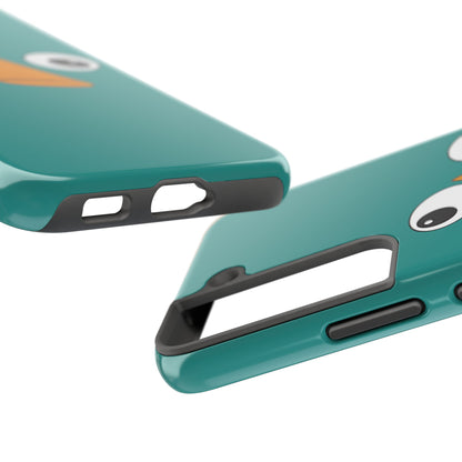 Phineas and Ferb Perry Platypus Eyes Teal Expression Tough Phone Case | Cartoon