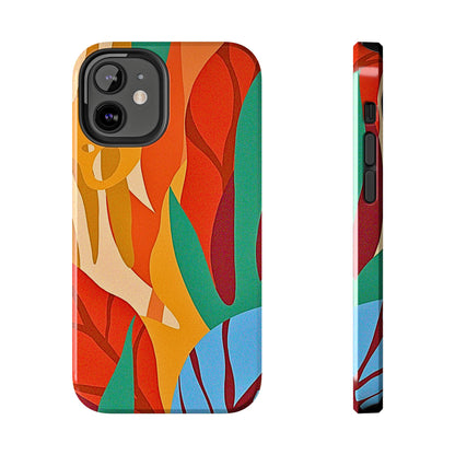 Abstract Autumn Leaves Tough Phone Case | Aesthetic