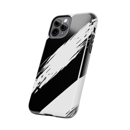 Funda/cubierta resistente para teléfono con rayas diagonales en blanco roto | Estética
