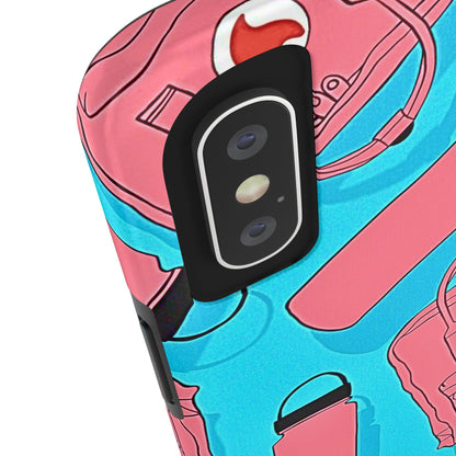 VSCO Kanken Backpack Water Bottle Pink & Blue Tough Phone Case | Aesthetic