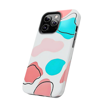 Abstract Shapes Preppy Pastel Style (Version 1) Tough Phone Case | Aesthetic