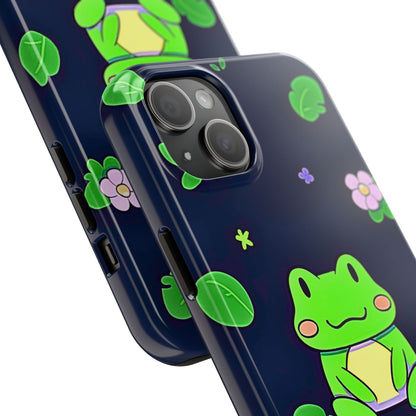 Adorable Froggy Black Tough Phone Case | Animals