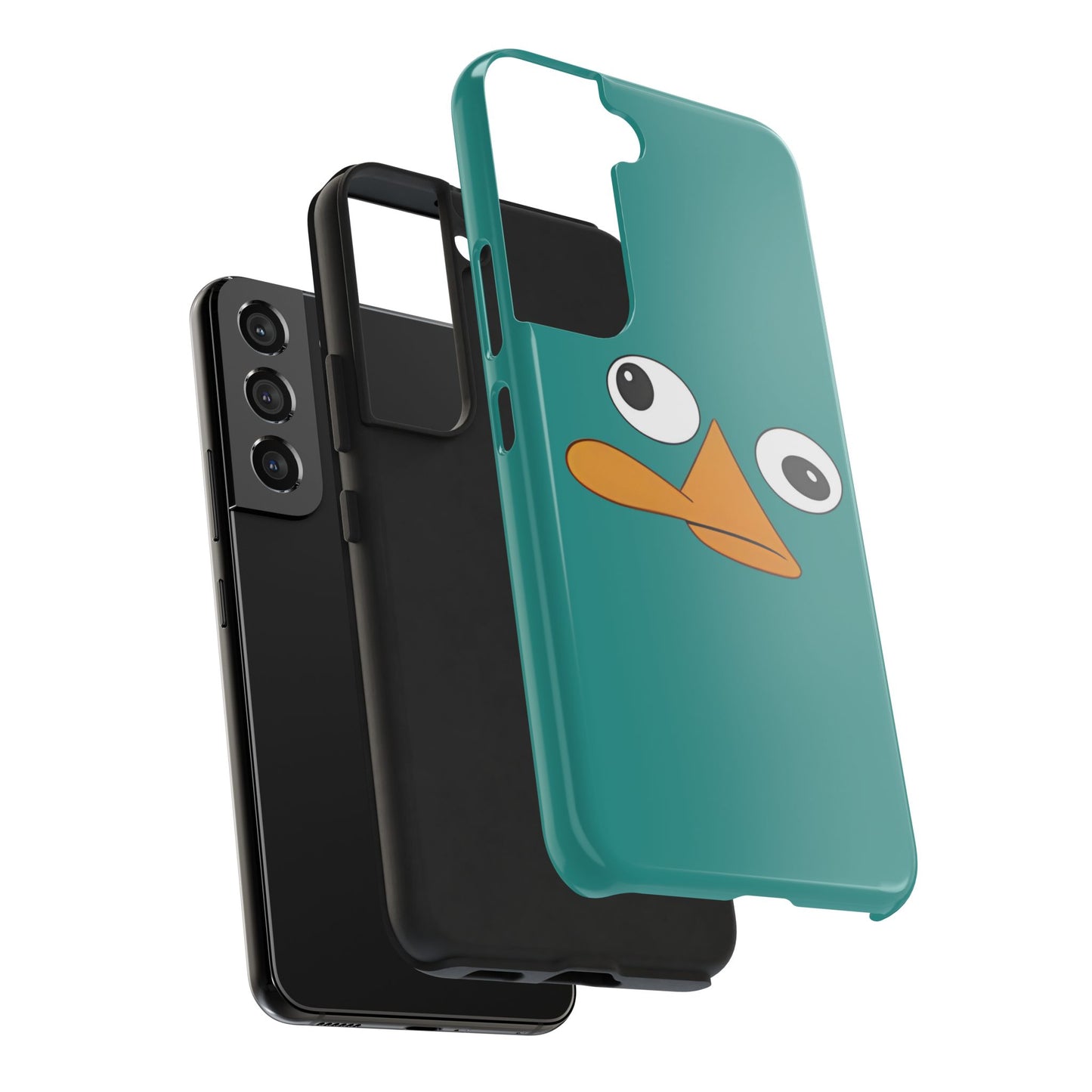 Phineas and Ferb Perry Platypus Eyes Teal Expression Tough Phone Case | Cartoon