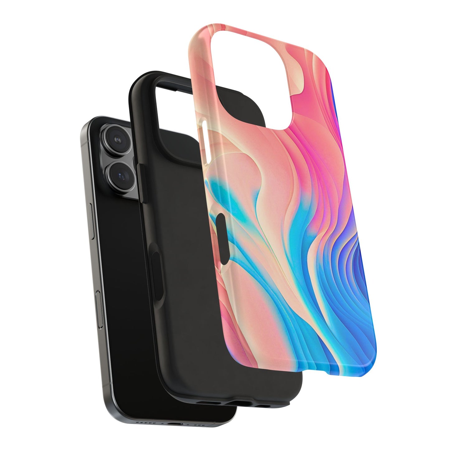 Abstract Pastel Waves Tough Phone Case | Aesthetic