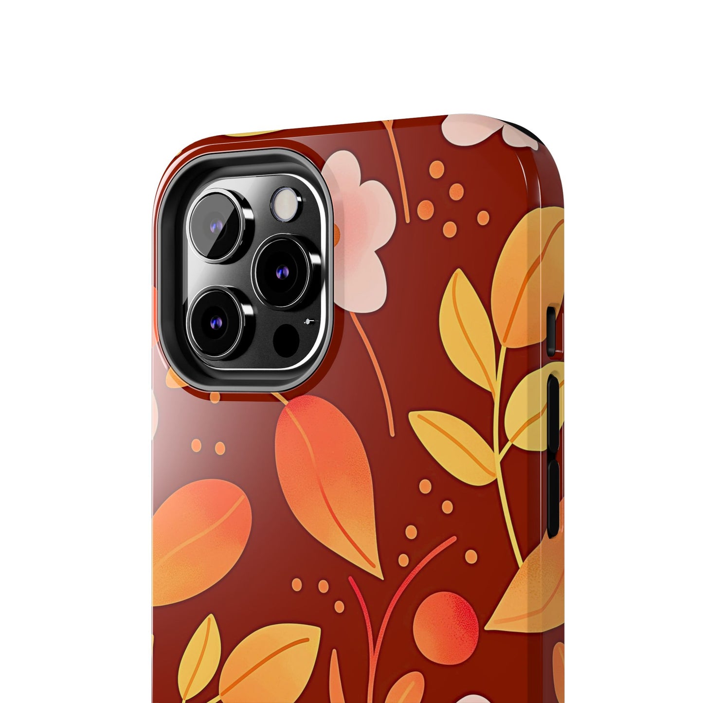 Autumn Fall Leaf Pattern Tough Phone Case | Aesthetic