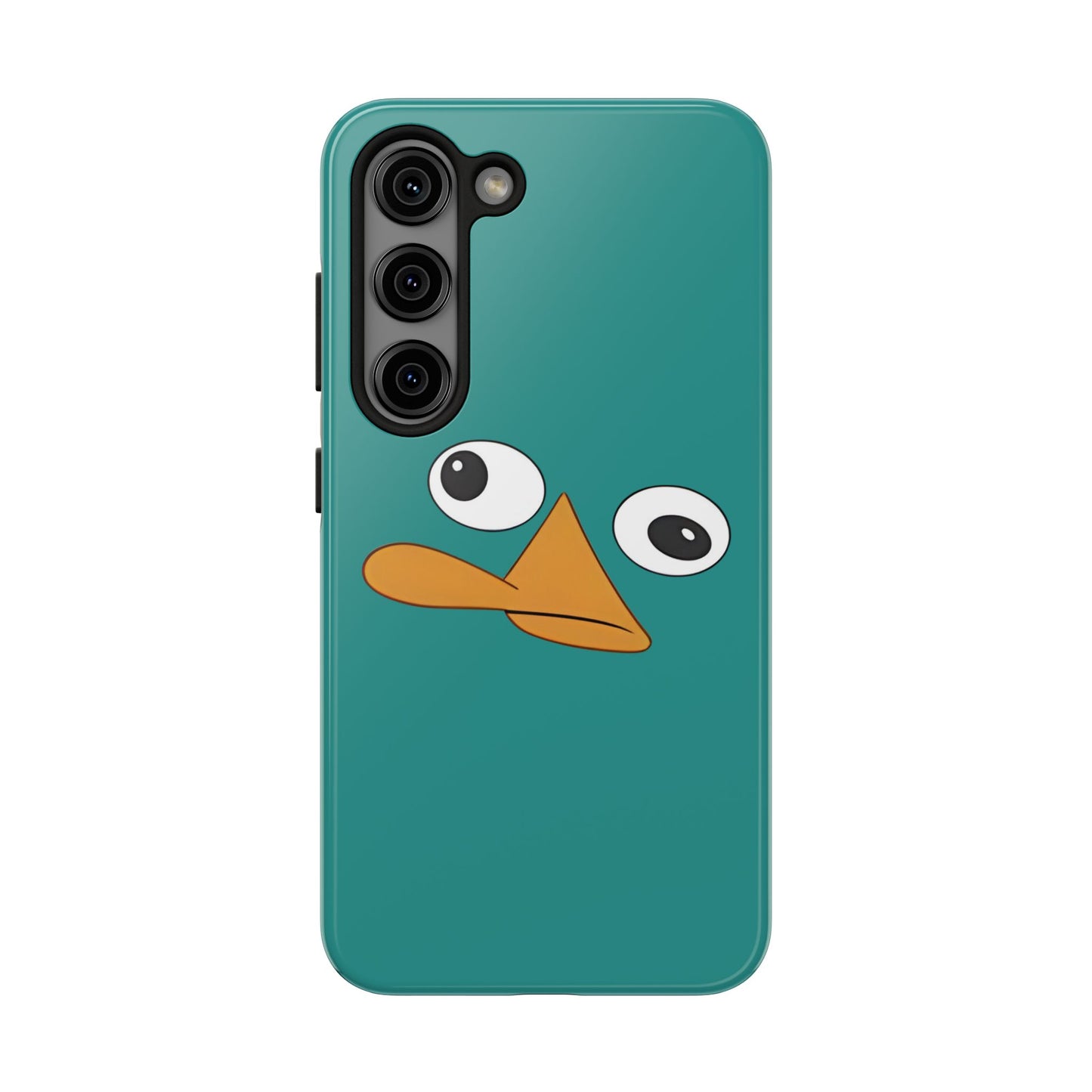 Phineas and Ferb Perry Platypus Eyes Teal Expression Tough Phone Case | Cartoon