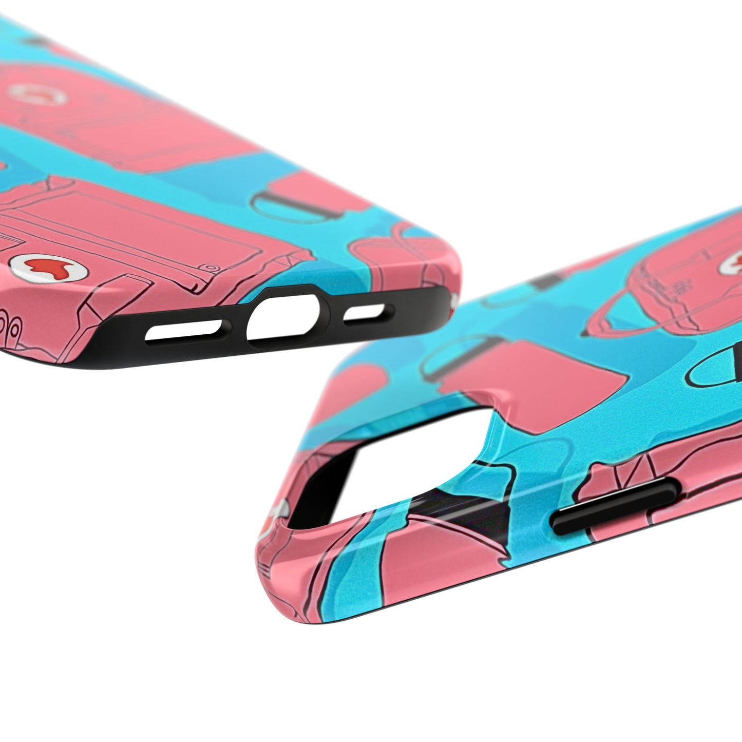 VSCO Kanken Backpack Water Bottle Pink & Blue Tough Phone Case | Aesthetic