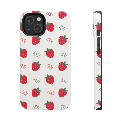 Strawberry Doodle Delight Tough Phone Case | Food