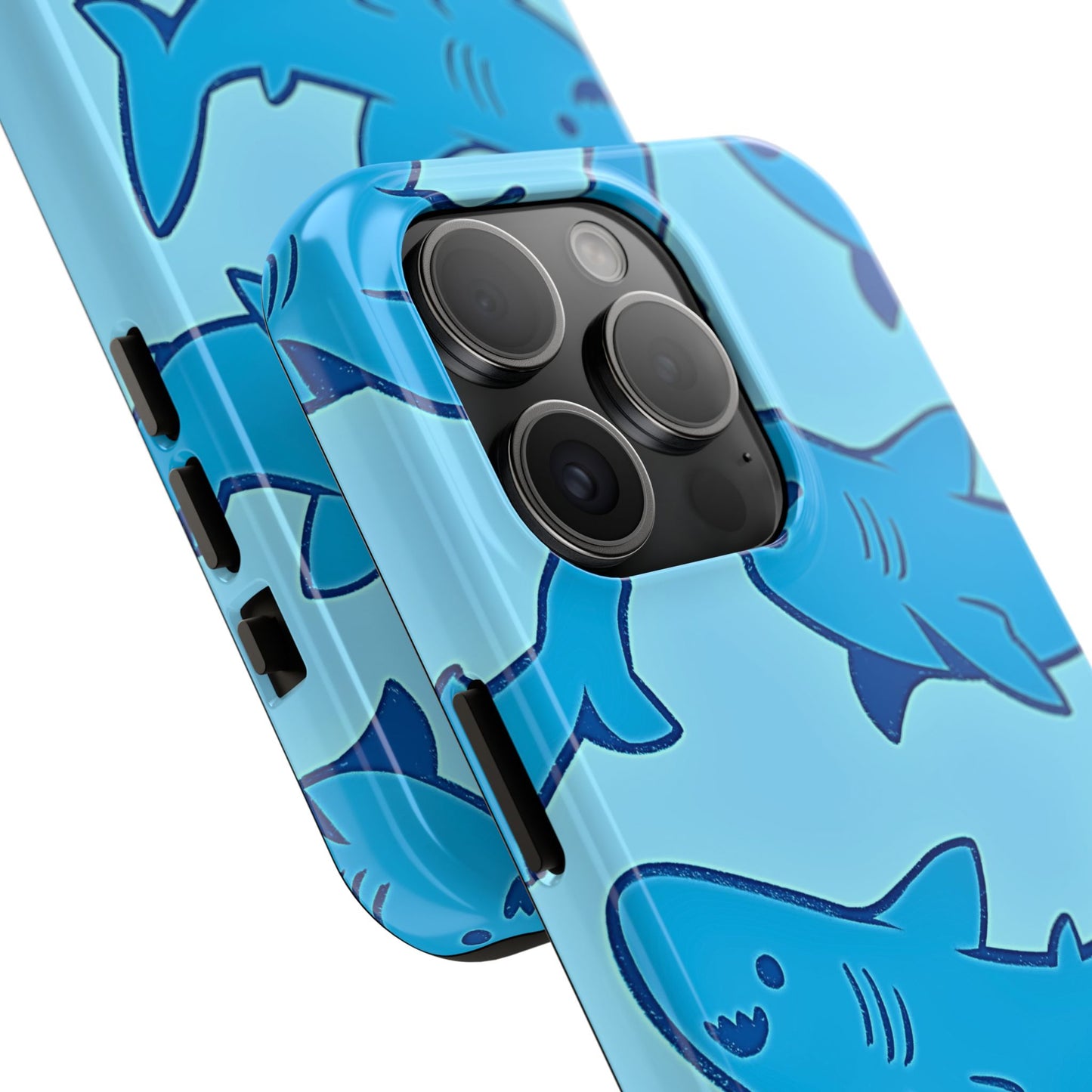 Smiley Shark Fun Pattern Tough Phone Case | Animals