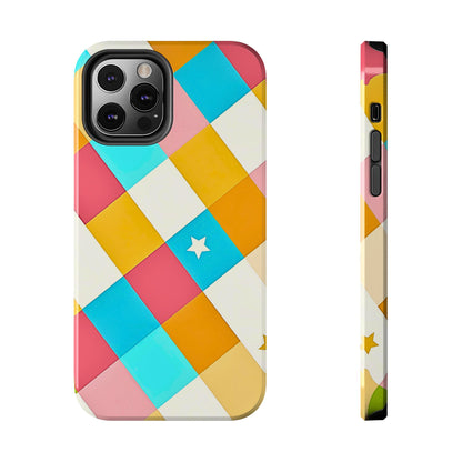 Vibrant Preppy Checkered Tough Phone Case | Aesthetic