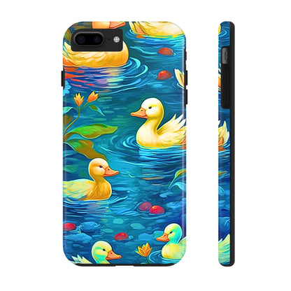 Ducks in the Pond Pattern Style Tough Phone Case | Animals