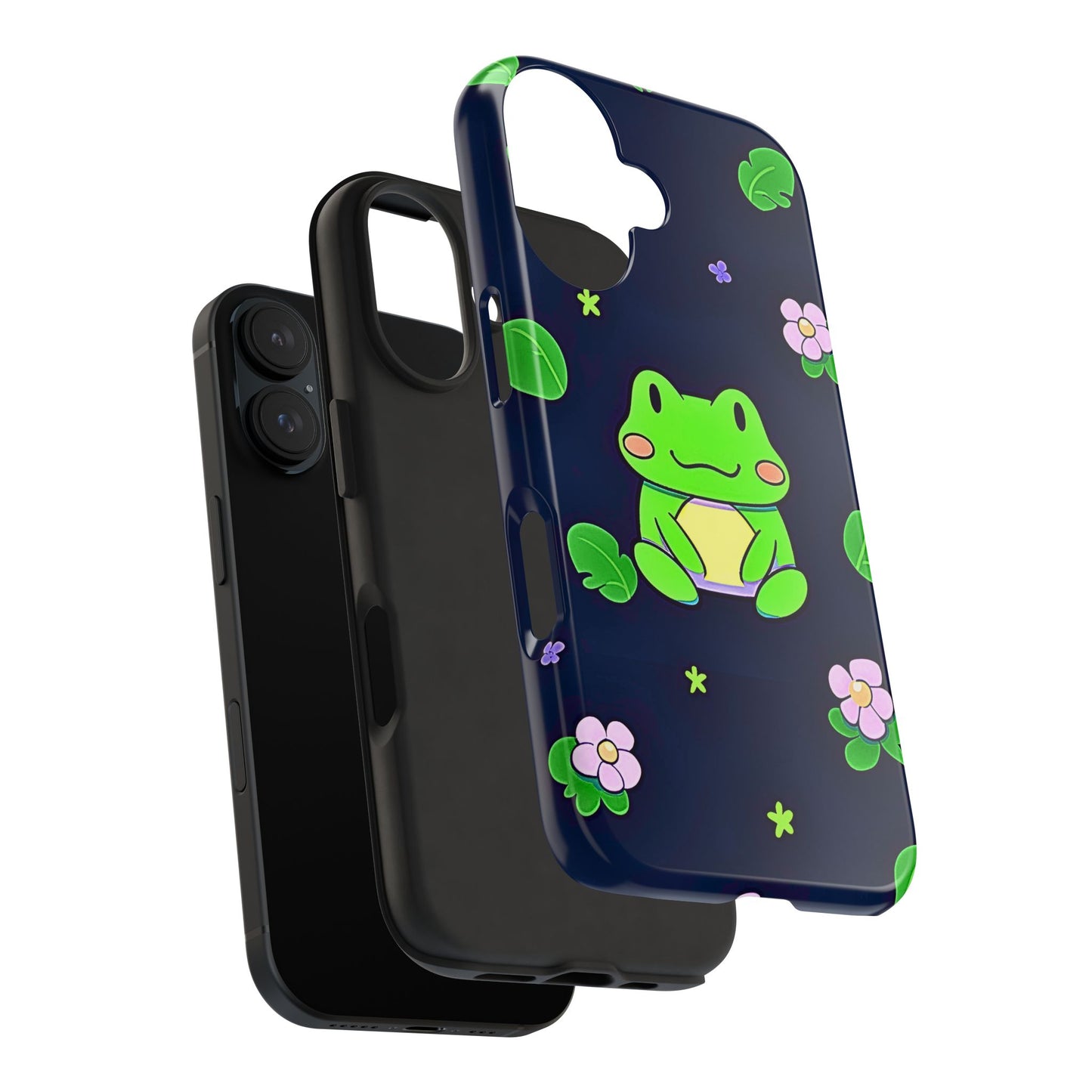 Adorable Froggy Black Tough Phone Case | Animals