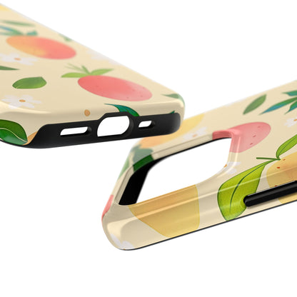 Mango Orange Fruit Pattern Tough Phone Case | Aesthetic