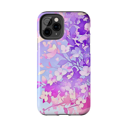 Funda resistente para teléfono con delicados estampados florales en tonos pastel | Estética