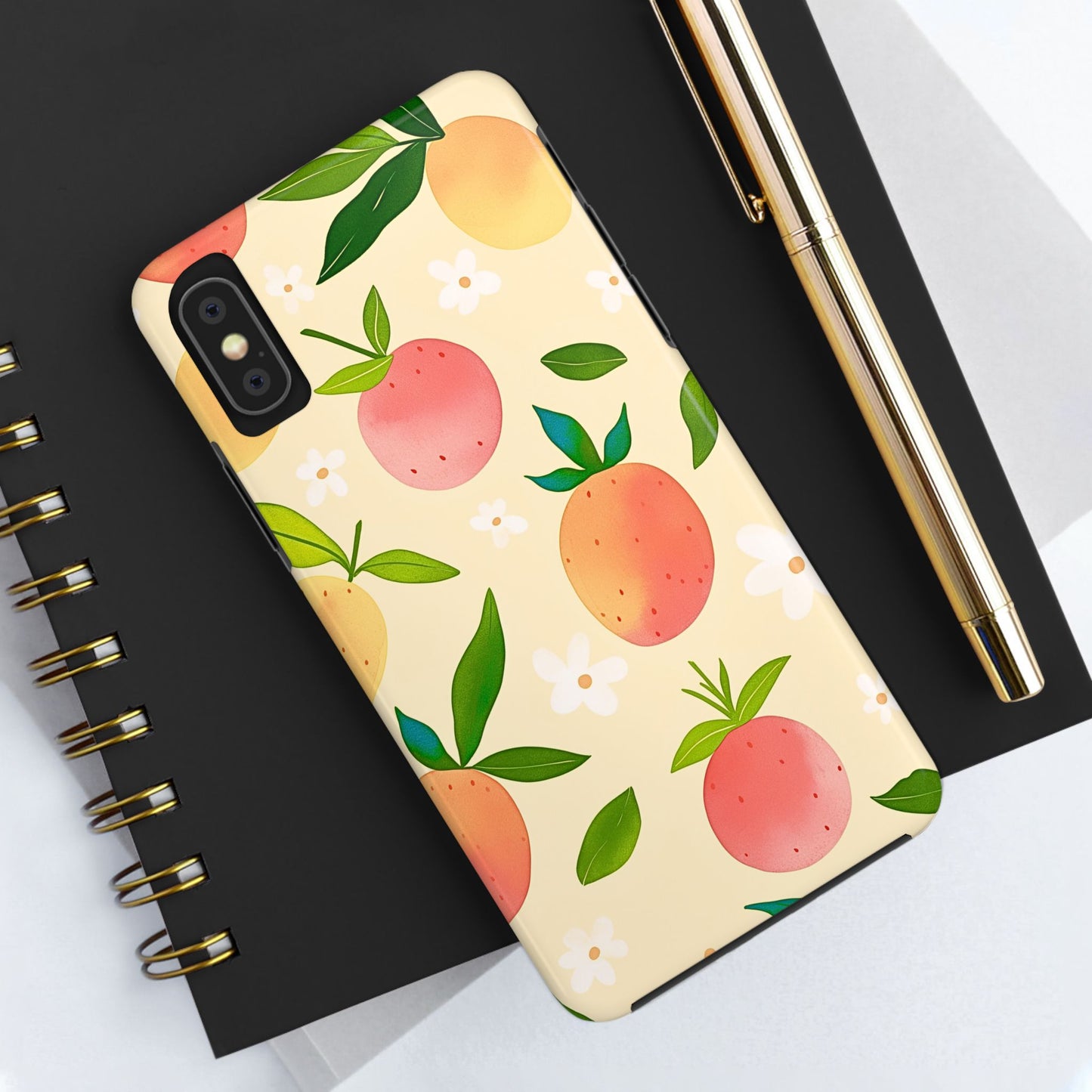 Mango Orange Fruit Pattern Tough Phone Case | Aesthetic