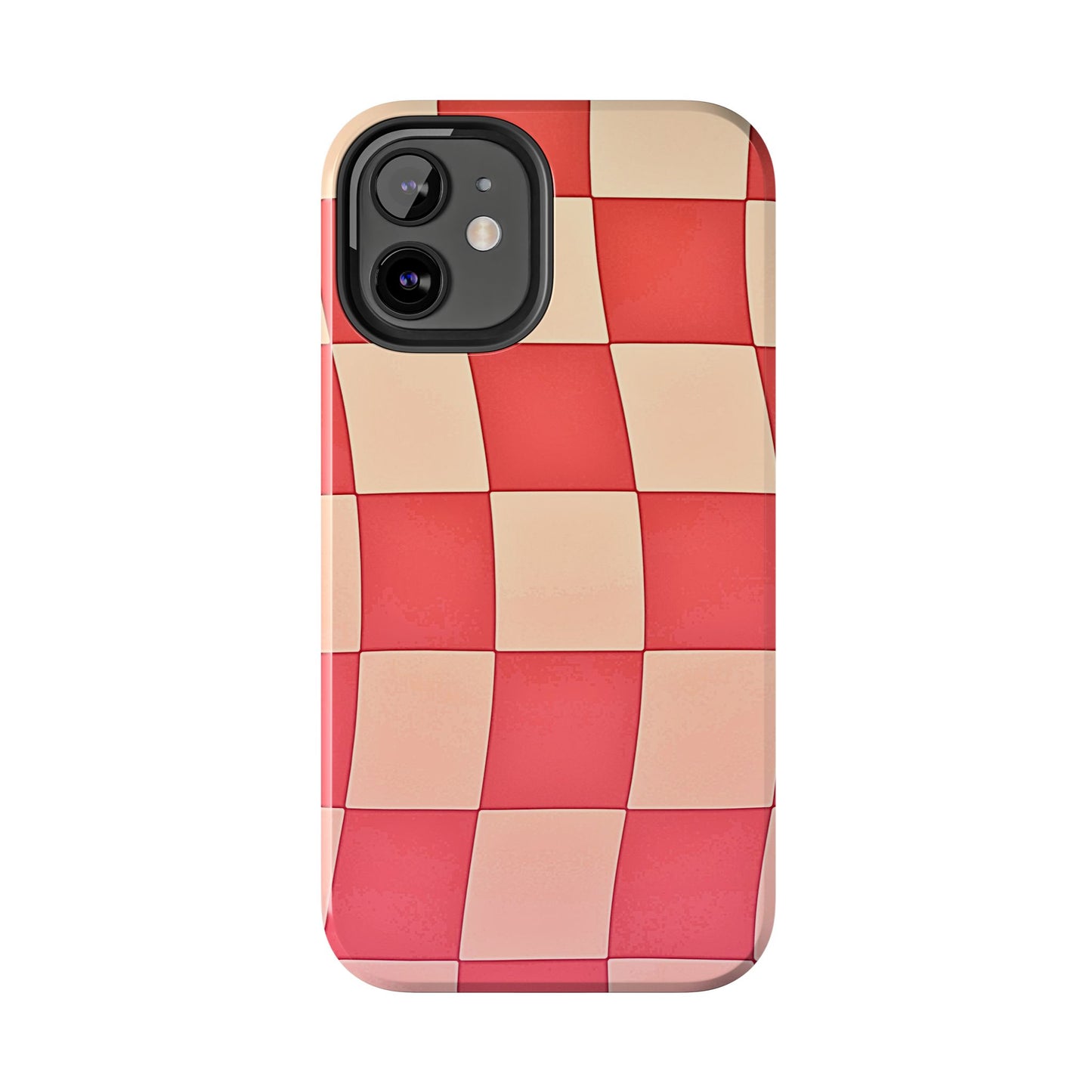 Preppy Checkered Pink Tough Phone Case | Aesthetic