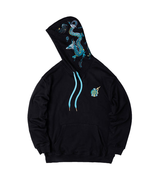 KH9000 Blue Dragon Embroidery Hoodie