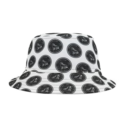 Black Round Skaters Club Bucket Hat