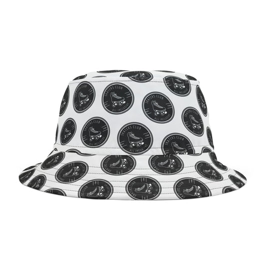 Black Round Skaters Club Bucket Hat