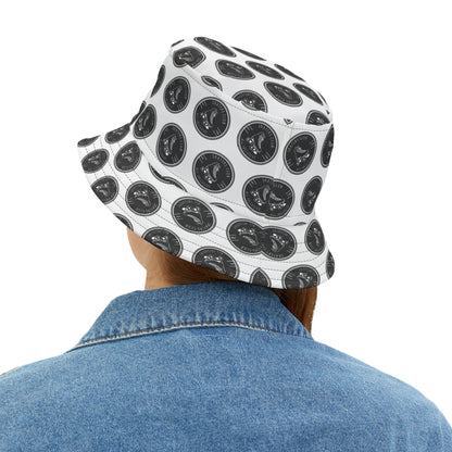 Black Round Skaters Club Bucket Hat