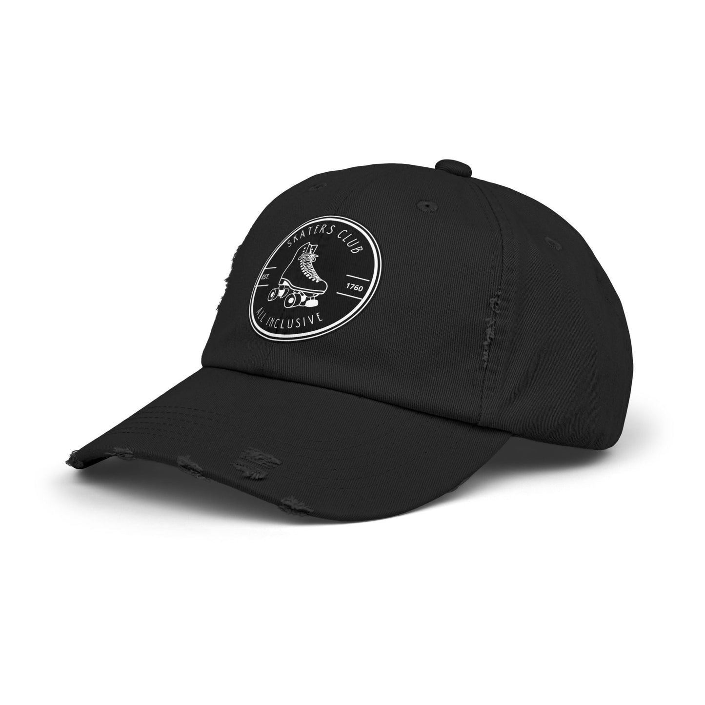 Black Skaters Club Distressed Cap