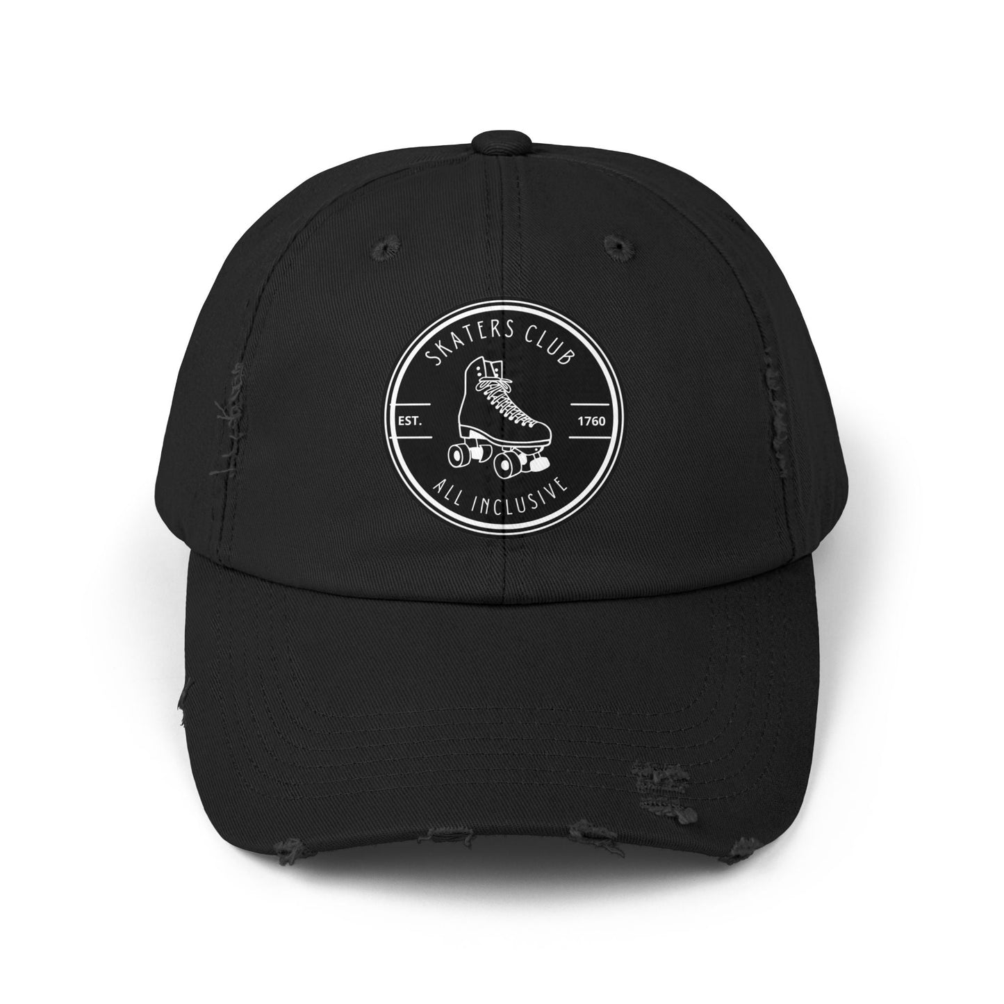 Black Skaters Club Distressed Cap