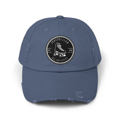 Black Skaters Club Distressed Cap