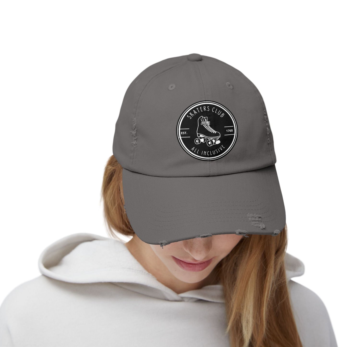 Black Skaters Club Distressed Cap