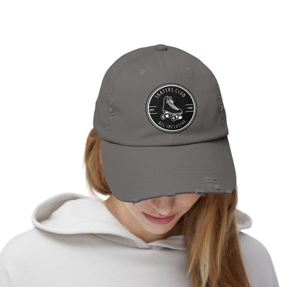 Black Skaters Club Distressed Cap