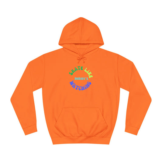 Blue/Green Skate Like Nobody's Watching Unisex Hoodie