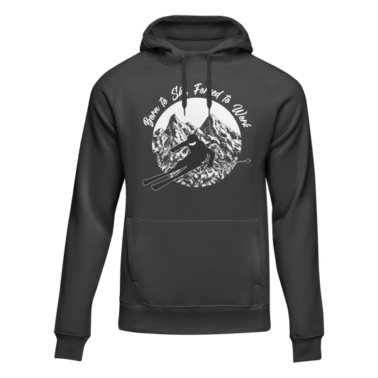 Born To Ski Forced To Work Unisex Hoodie