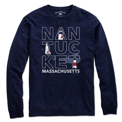 Nantucket MA Stacked T-Shirt