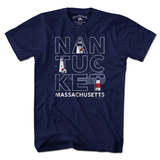 Nantucket MA Stacked T-Shirt