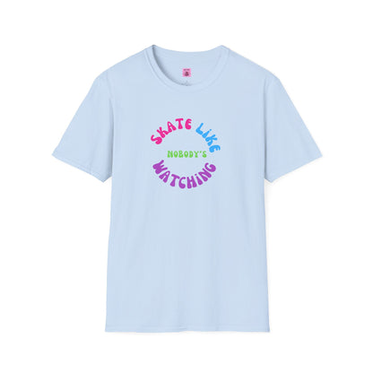Colorful Skate Like Nobody's Watching Unisex Tee