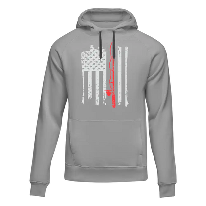 Fishing Rod American Flag Unisex Hoodie