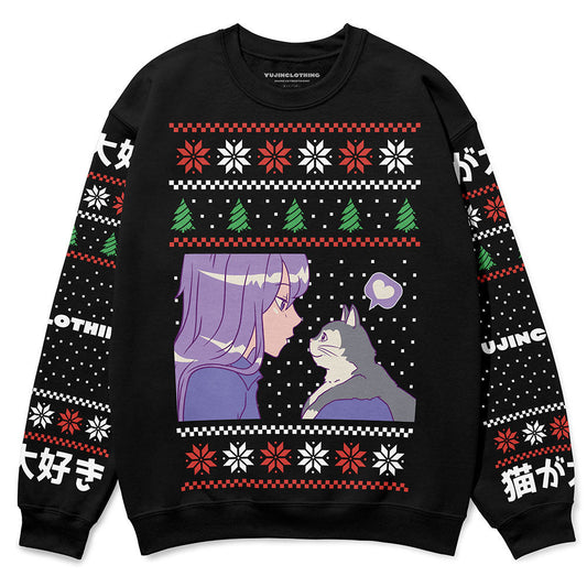Best Company Cat Christmas Ugly Sweatshirt