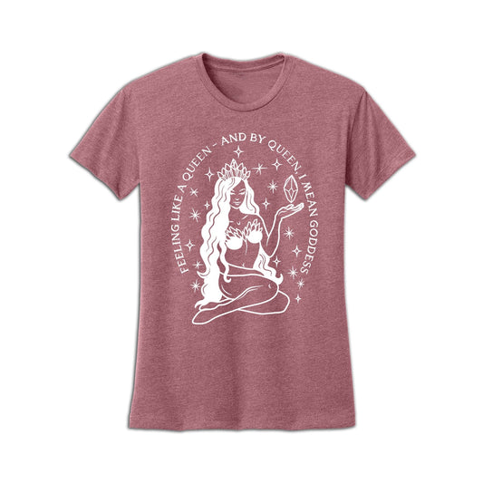 I'm a goddess Curvy Shirt - Infused with Rose Quartz