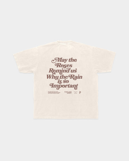All-American Slogan Tee - Cream