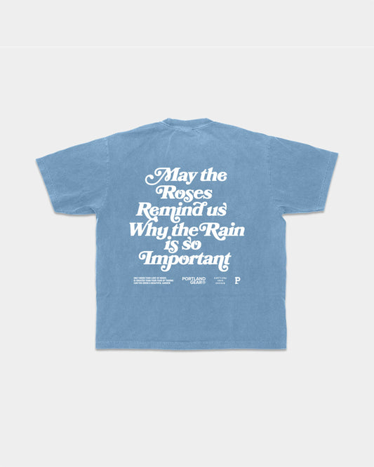 All-American Slogan Tee - Sky