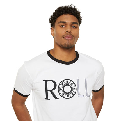 ROLL Unisex Cotton Ringer T-Shirt