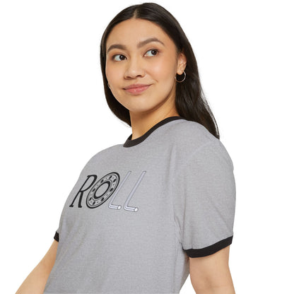 ROLL Unisex Cotton Ringer T-Shirt