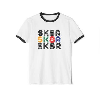 Retro Skater Unisex Cotton Ringer T-Shirt