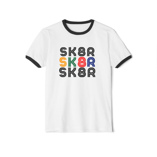 Retro Skater Unisex Cotton Ringer T-Shirt