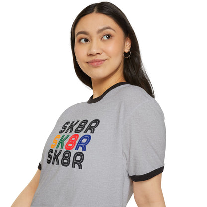 Retro Skater Unisex Cotton Ringer T-Shirt