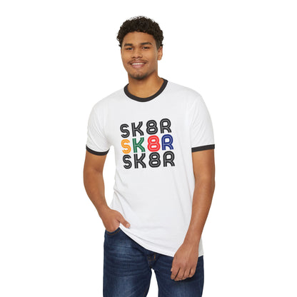 Retro Skater Unisex Cotton Ringer T-Shirt