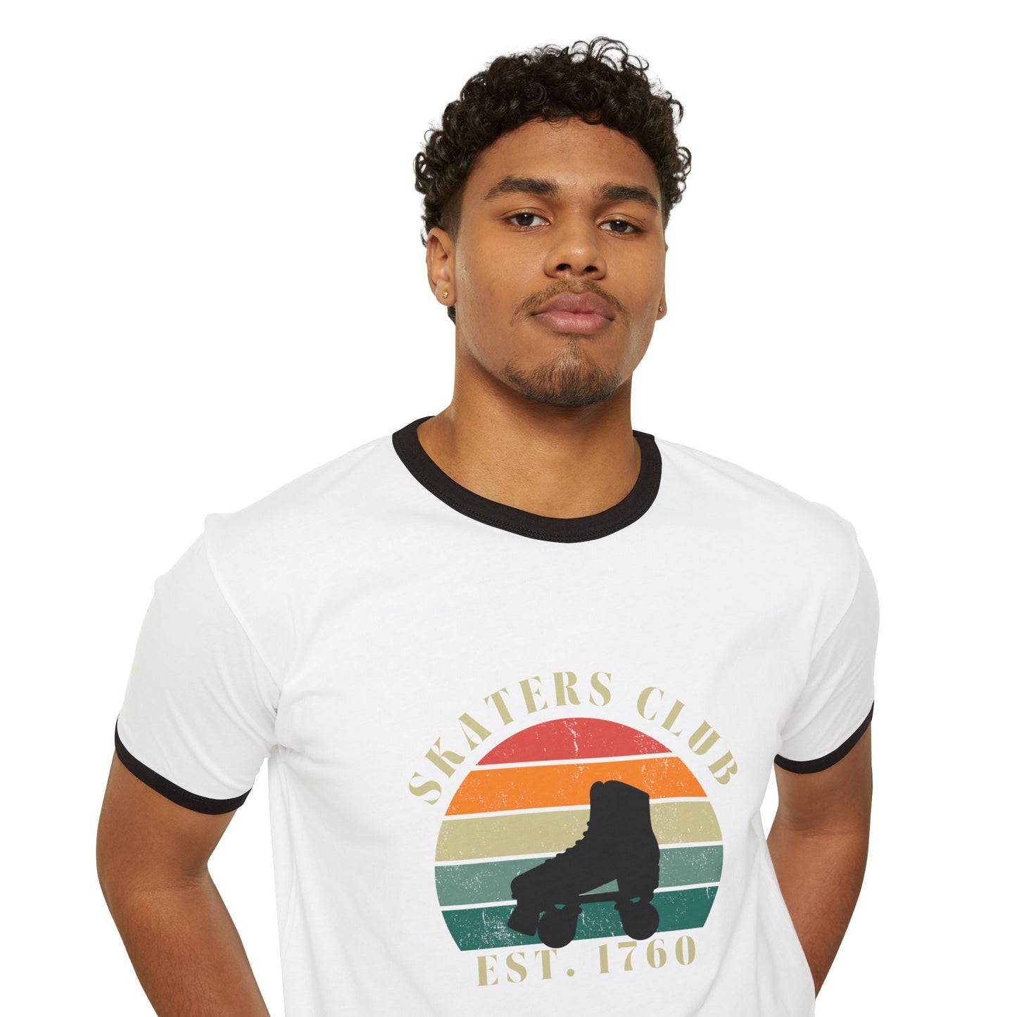 Retro Skaters Club Unisex Cotton Ringer T-Shirt